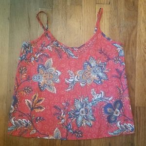 Junior Sz XS Floral Print Camisole   Hollister Boho Spring Summer